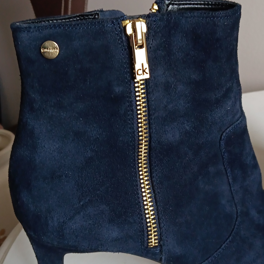 Calvin Klein Dark Blue Ankle Booties - Picture 2 of 8